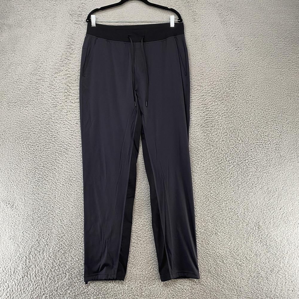 Lululemon Tapered Pants Mens Large Gray‎ Joggers Zip Pocket Running Gym